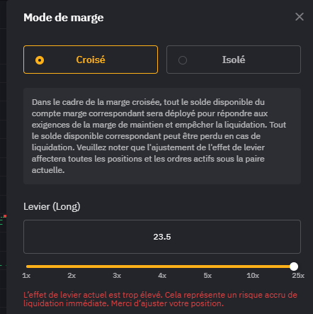 effet de levier sur bybit